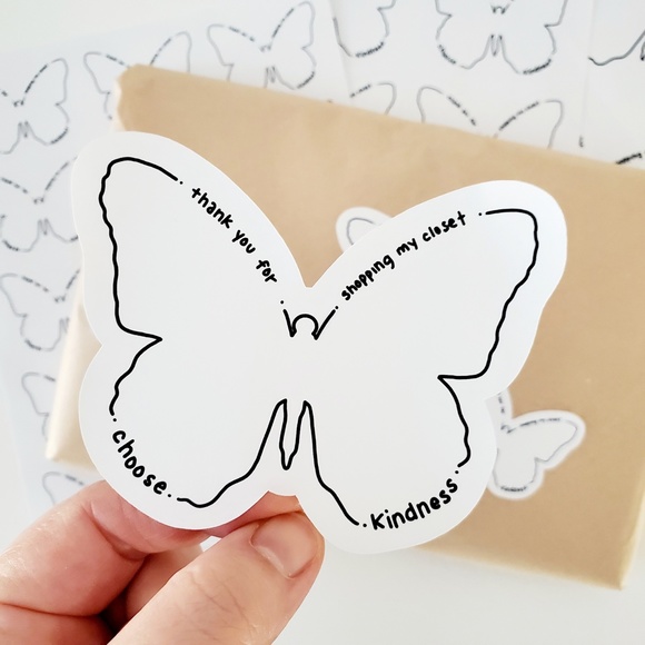 LB070 Choose Kindness Butterfly Custom Poshmark Stickers [Price Firm] - Picture 6 of 8